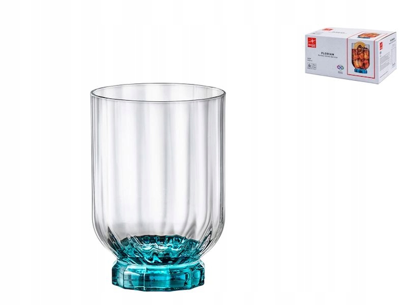 Sada 6 ks sklenic Florian Blue 375 ml