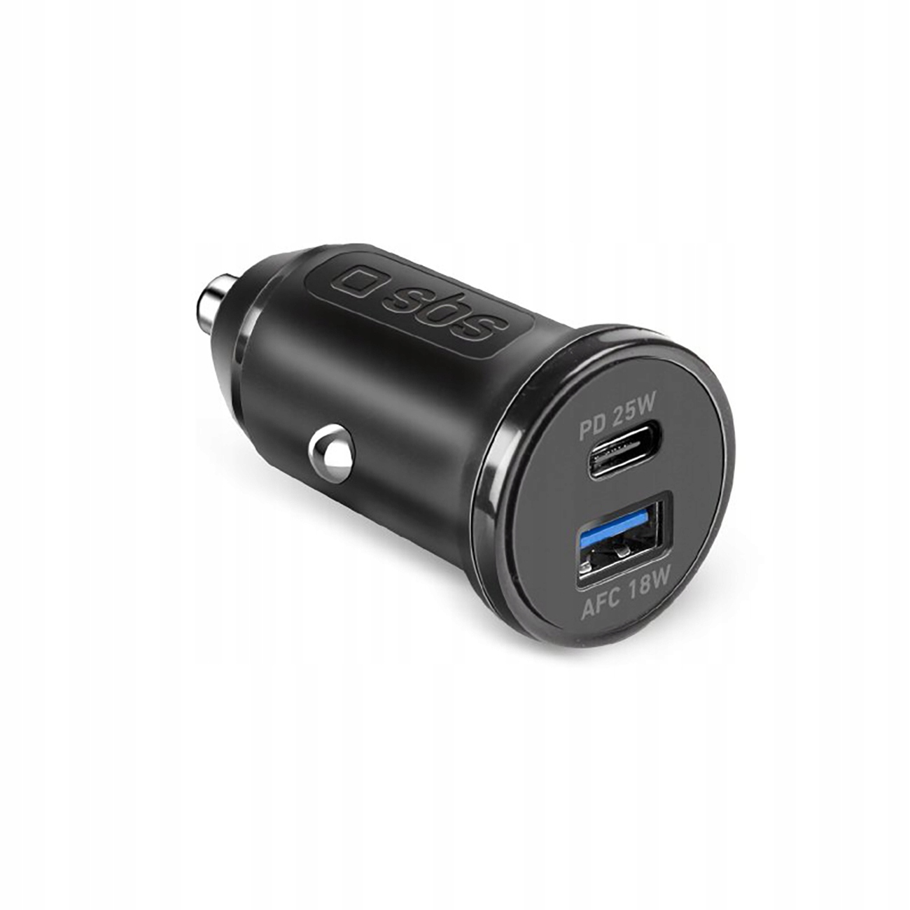 automobilová Power Delivery Usb-a Usb-c 25W černá