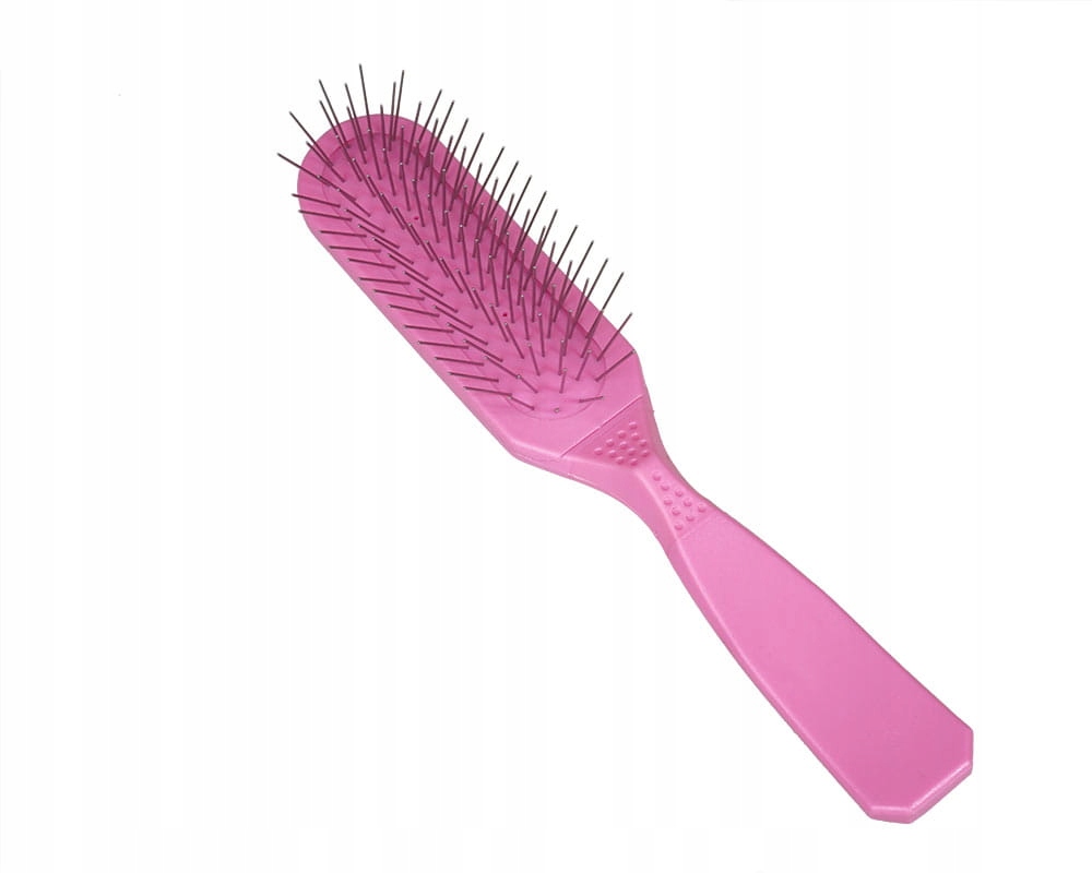 Kartáč Oblong Pin Brush růžový, Měkký značky Madan