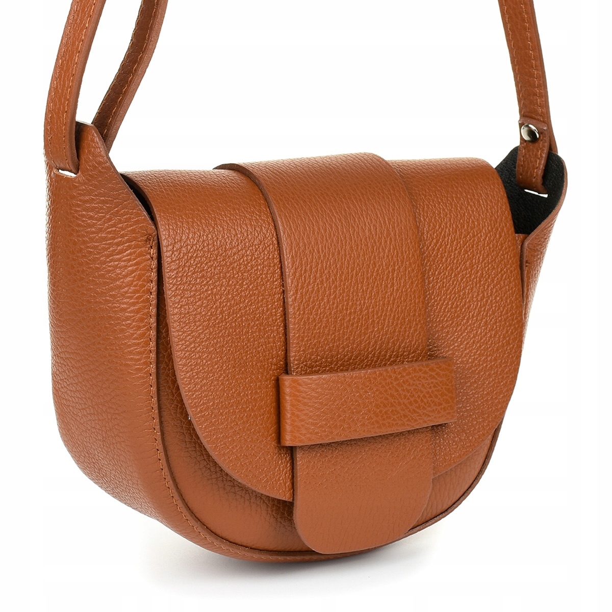 Vera Pelle italská kabelka přes rameno přírodní kůže hnědá