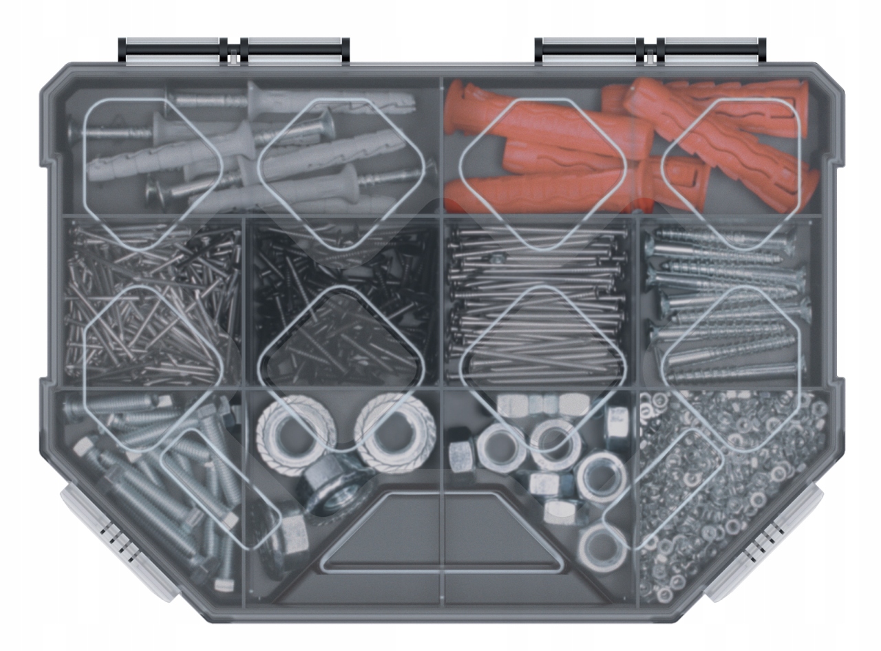 ORGANIZER SKRZYNKA NARZĘDZIOWA KUWETA TAGER 20 142x195x40 Z PRZEGRODAMI Marka Kistenberg
