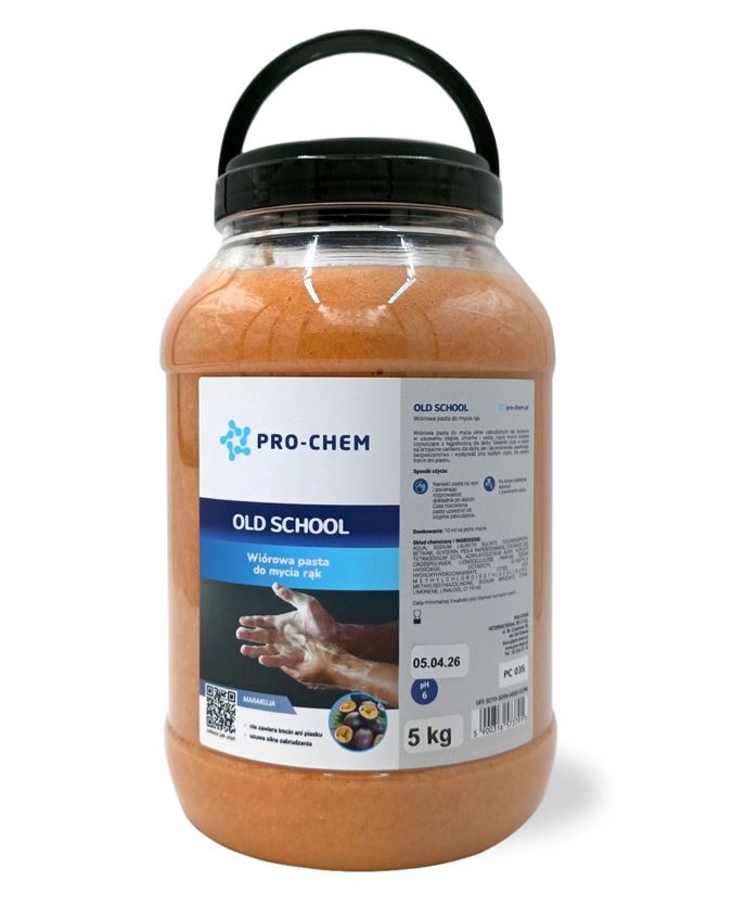 Výkonná silná třísková mycí pasta na ruce gel s třískami, silný zápach 5 kg