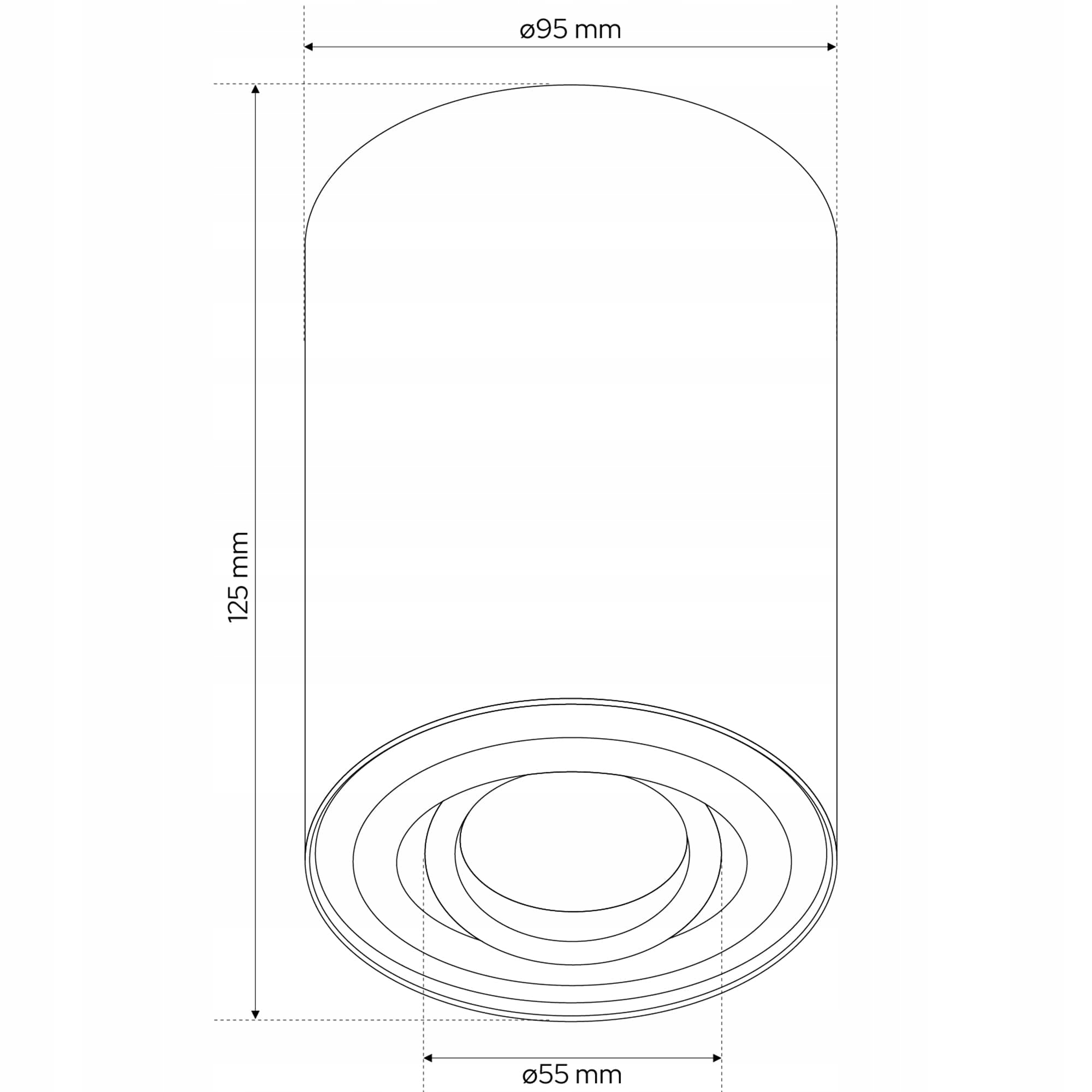 OPRAWA NATYNKOWA MAT WALEC TUBA LED RUCHOMA GU10 ZŁOTA EDO Liczba punktów światła 1
