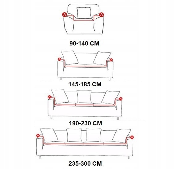 POKROWIEC NA SOFĘ KANAPĘ ELASTYCZNY WELUR 145-185 EAN (GTIN) 4006795616828