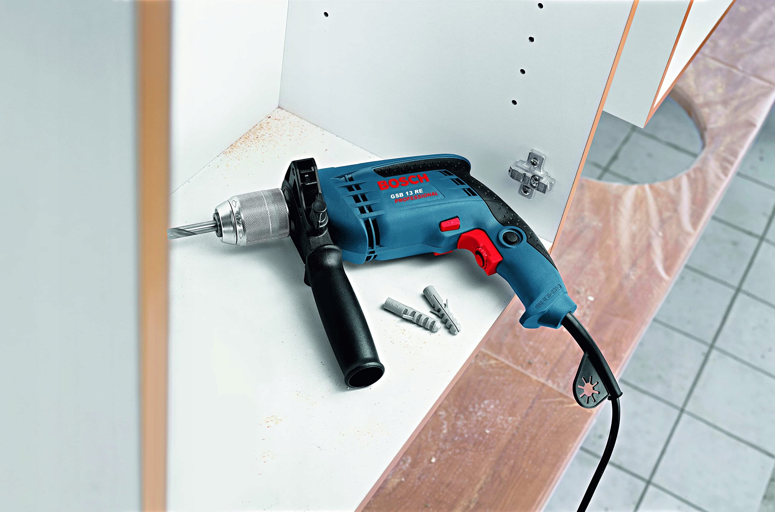 BOSCH Professional GSB 13 RE 600W Wiertarka Udarowa z Głębokościomierzem — miniatura 4