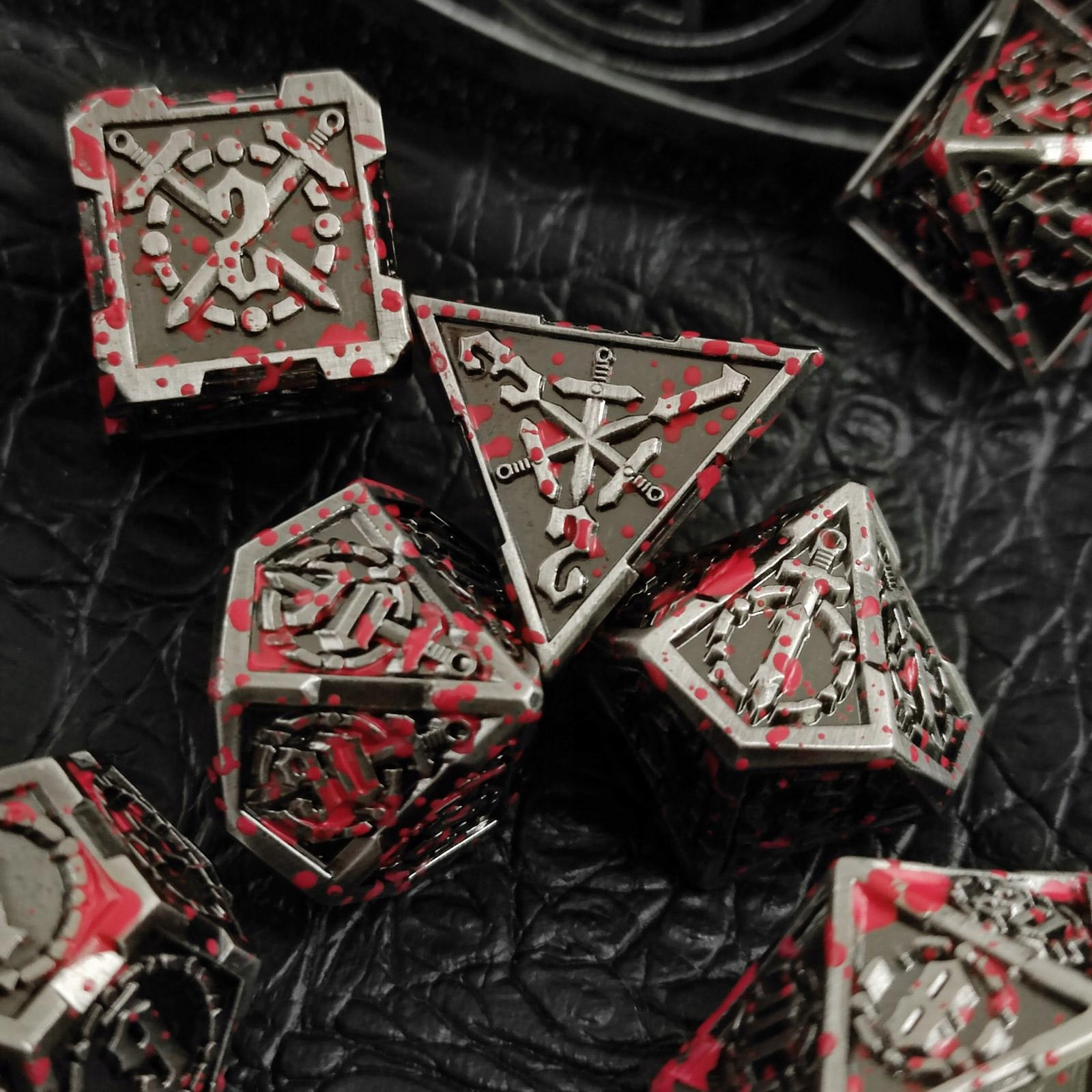 POŚWIĘCENIE PALADYNA ZESTAW 7 METALOWYCH KOŚCI RPG Liczba ścian 4 6 8 10 12 20