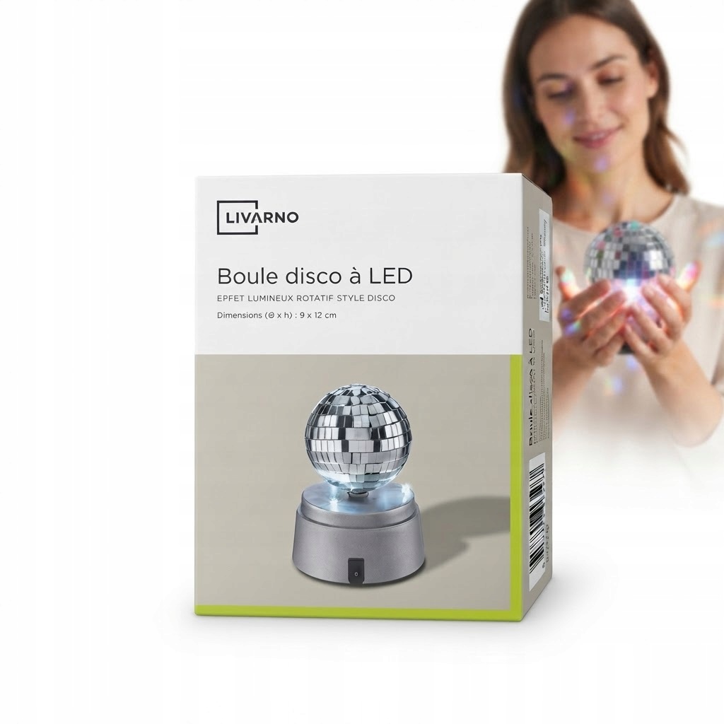 Lampy Led oświetlenie imprezowe rotująca kula dyskotekowa na baterie 3LED