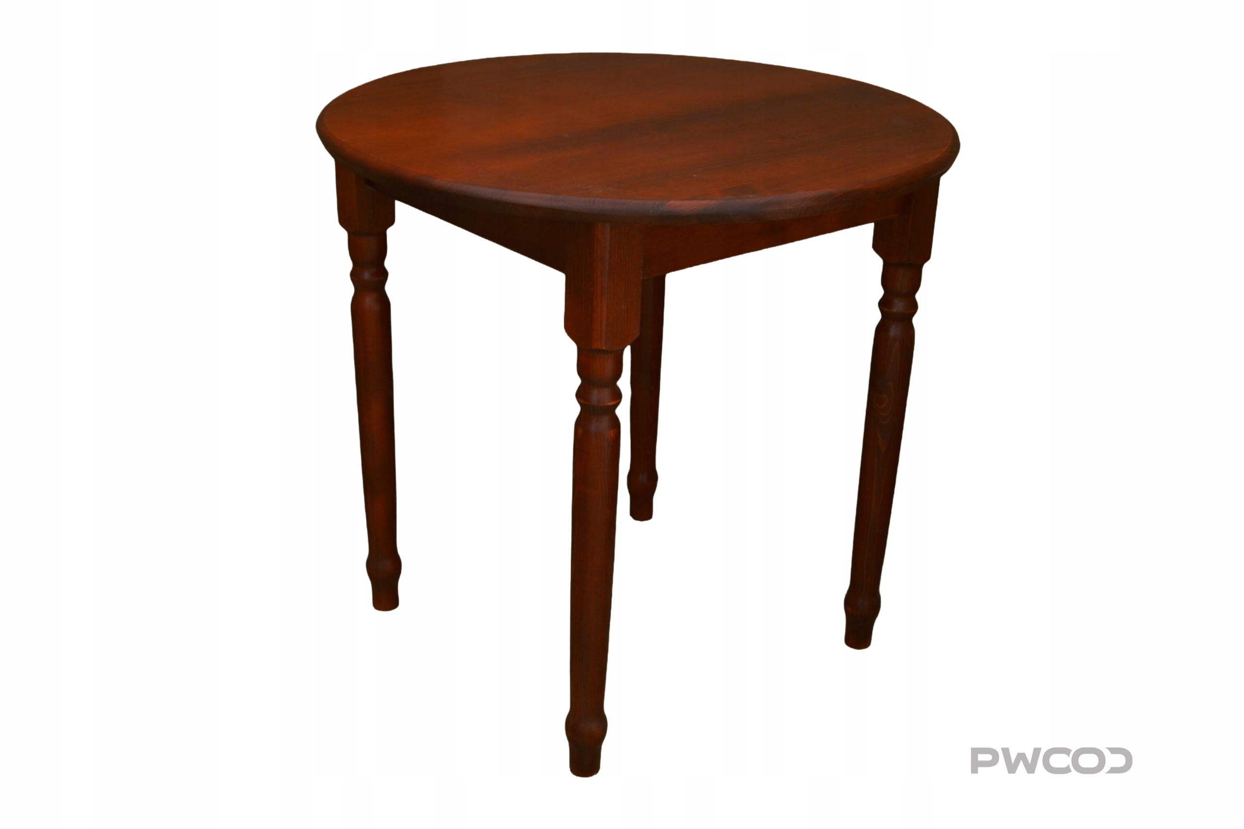 Dřevěný, Omáčkový Stůl kulatý soustružený Pwood 60 cm, barva calvados