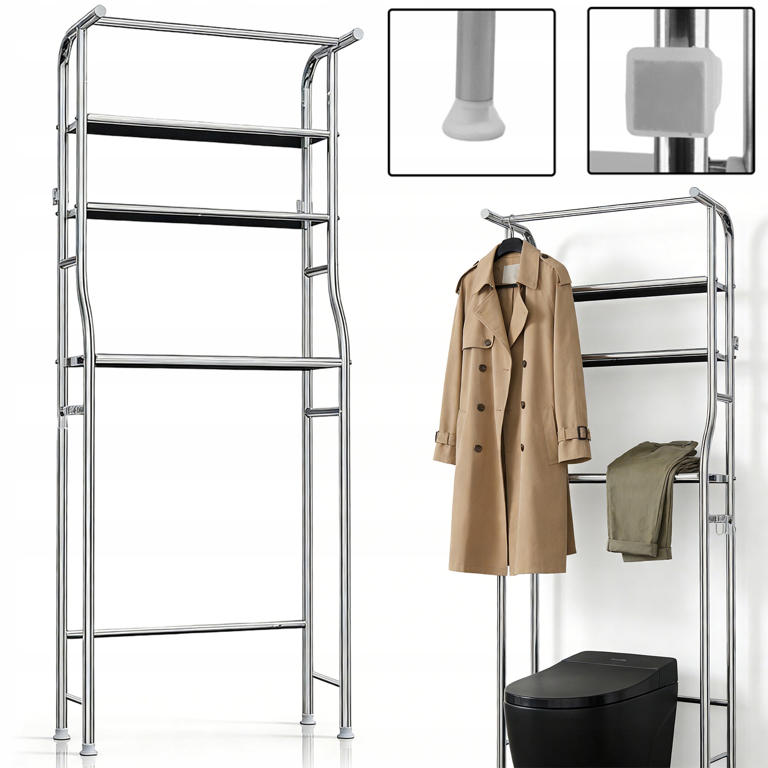 Regál Koupelnová Skříňka Nad Toaletu Pračka Loft Industriální Police 165 CM