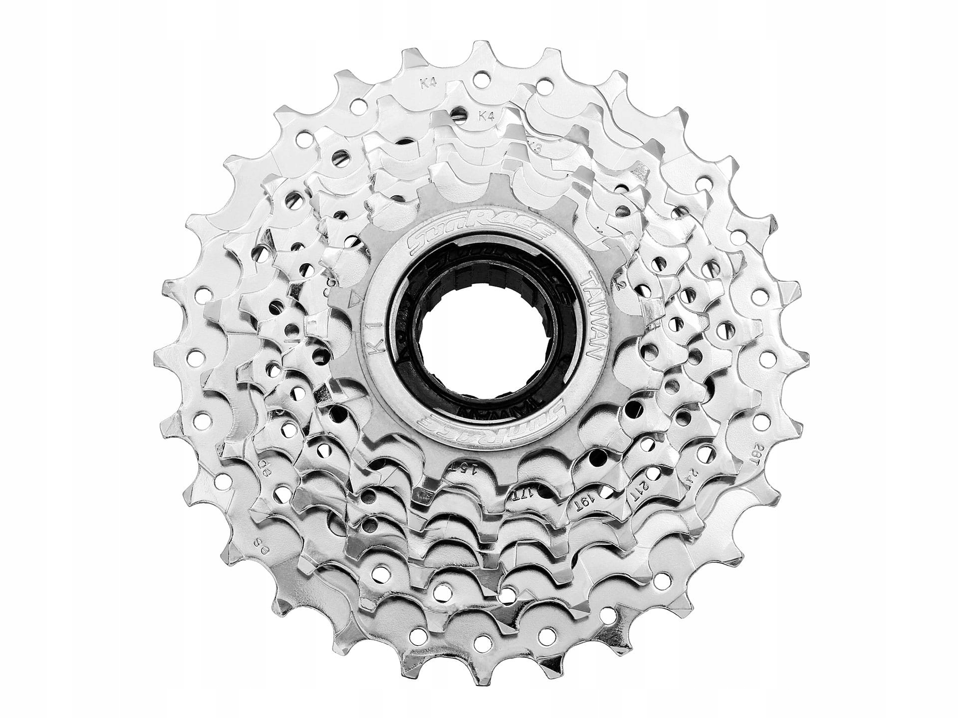 WOLNOBIEG Rowerowy Nakręcany Sunrace MFM30 7 RZĘDOWY 13 28T Srebrny