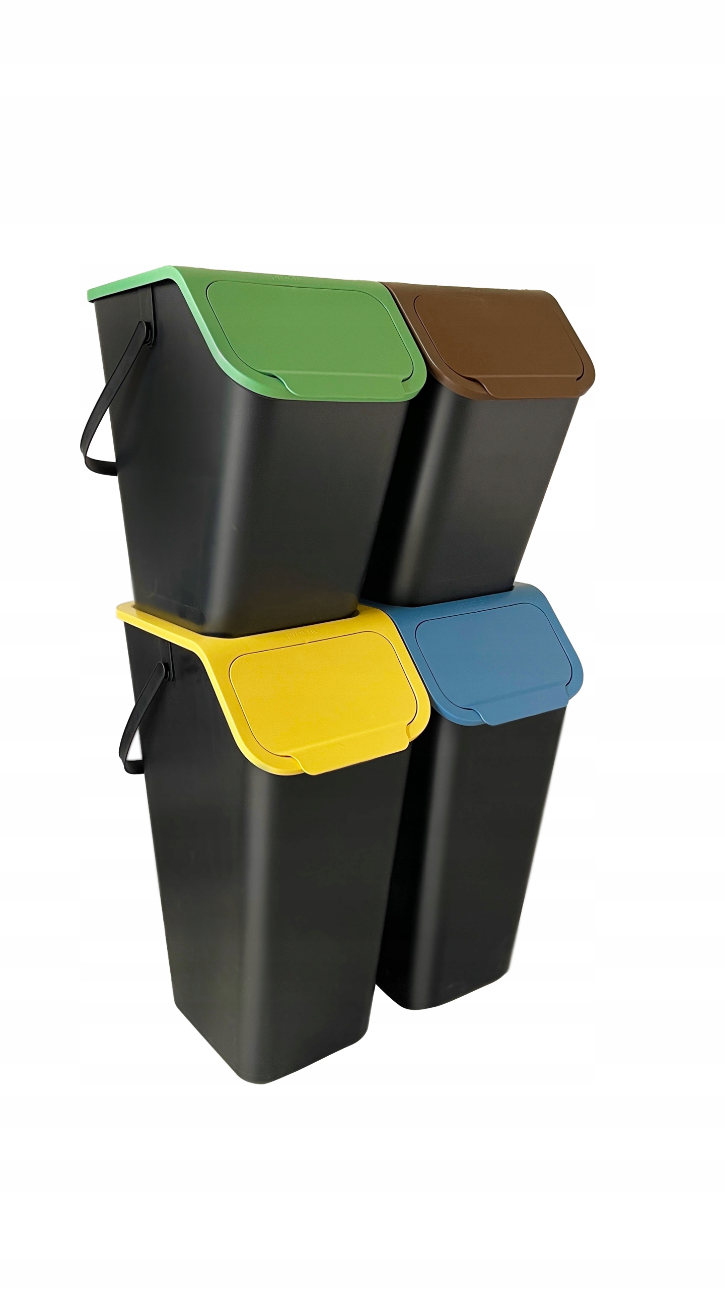 Levně Sada 4 Nádob na Třídění Odpadu Koše odpadkový koš Bini 25l/35l