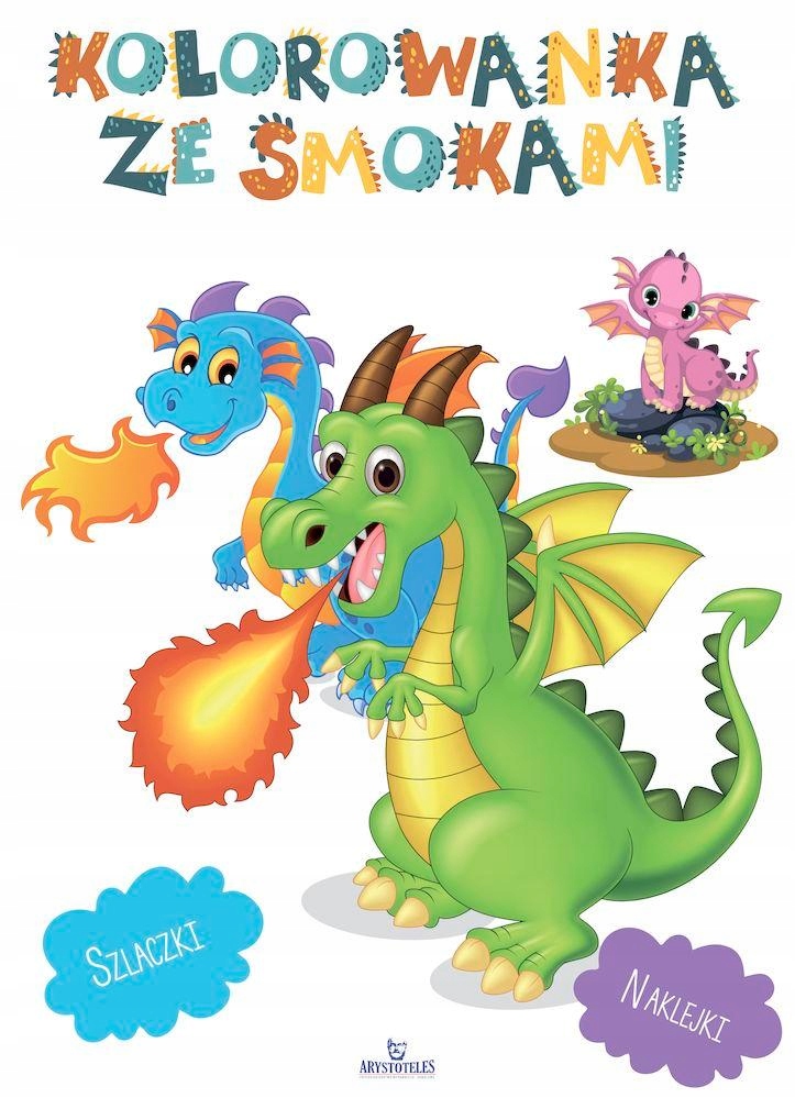 Kolorowanka Ze Smokami (z Brokatem)