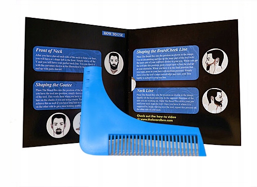 Grzebień do stylizacji BRODY Zarostu SZABLON Waga produktu z opakowaniem jednostkowym 0.191 kg