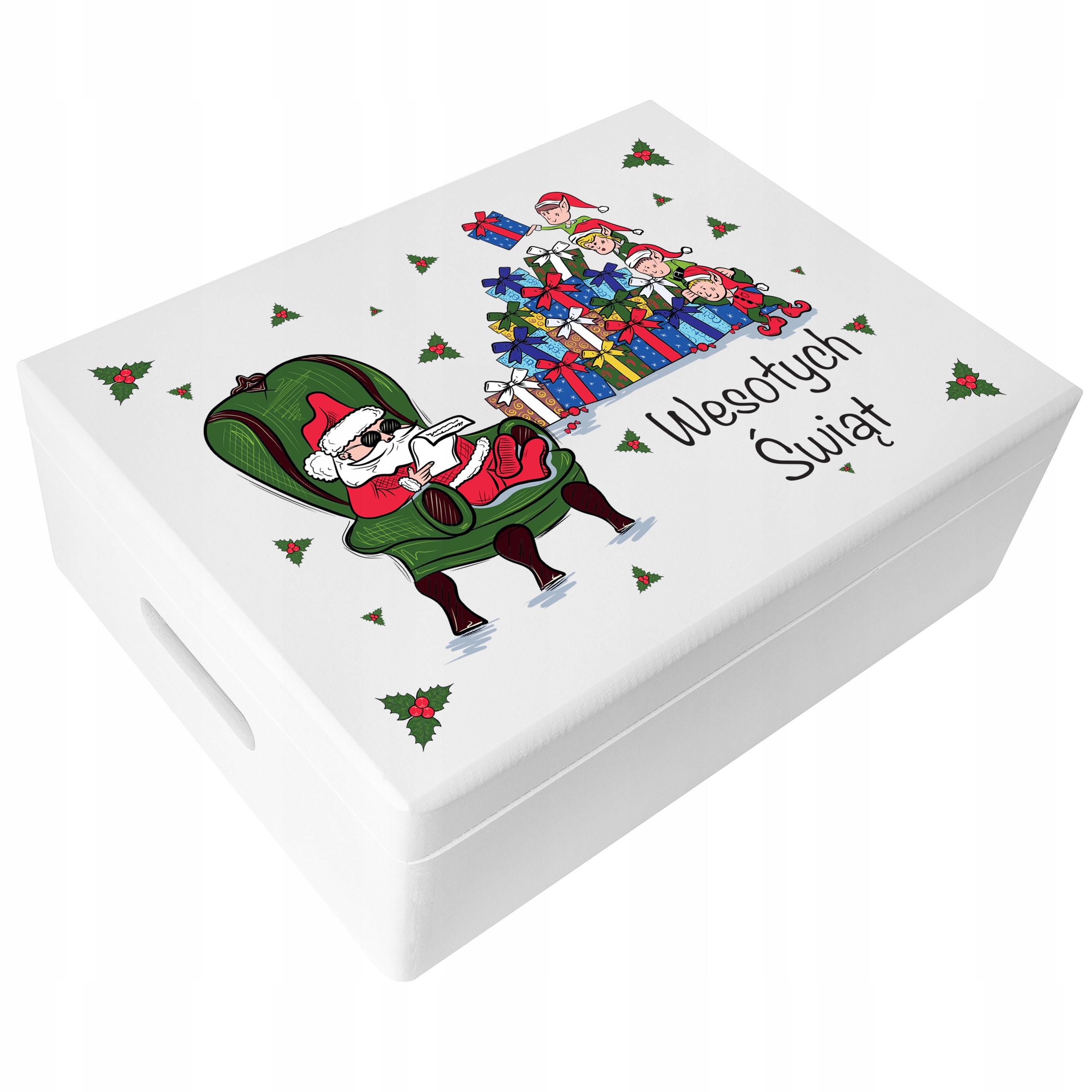 Krabička s personalizovanými přáními k Vánocům 40x30x14 cm