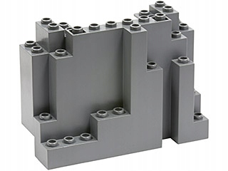 Панель LEGO - Камень 4x10x6 (6082) темно-серый