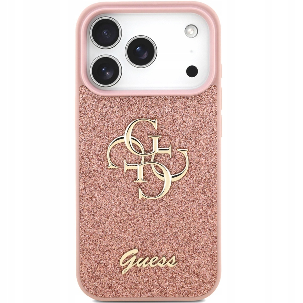 Třpytivý Pouzdro Guess pro iPhone 17 Pro, pevný obal , zadní kryt telefonu