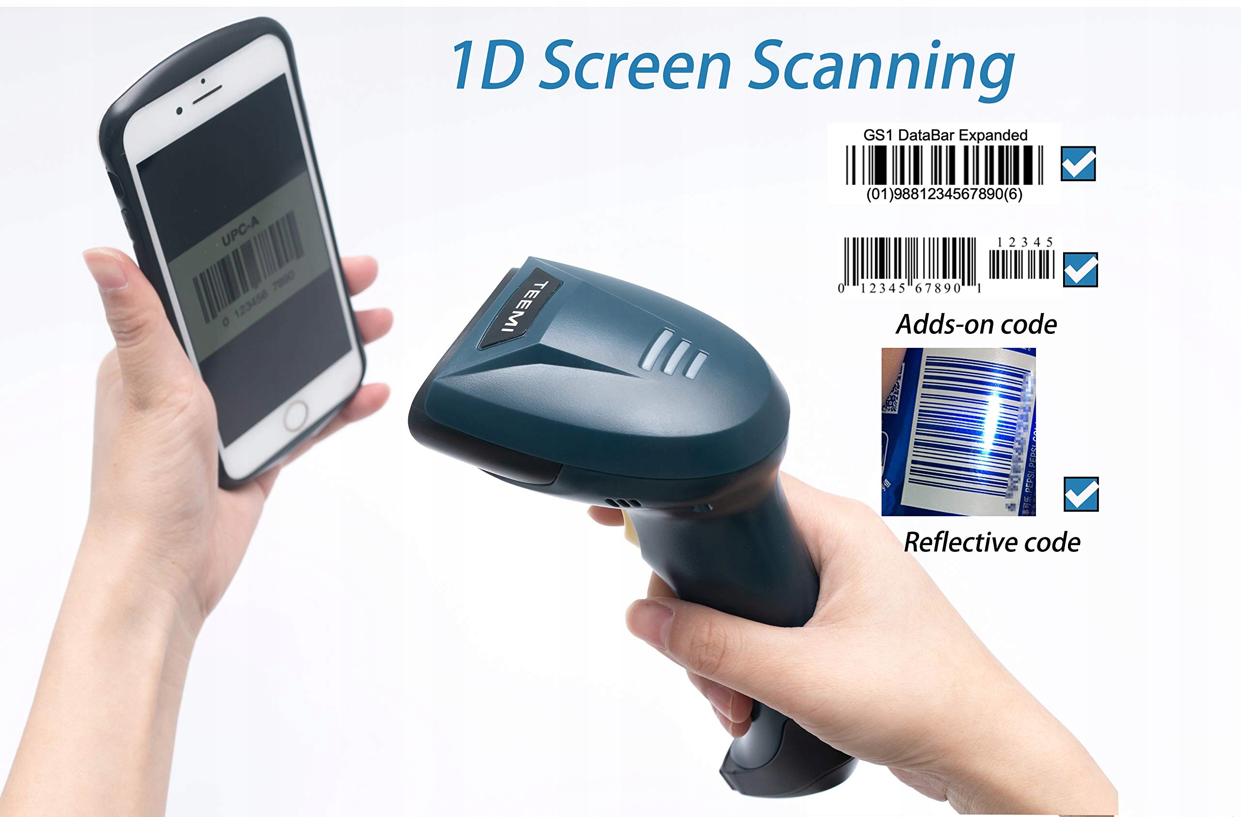 TEEMI TMSL-58 skaner kodów kreskowych Bluetooth Producent Inna