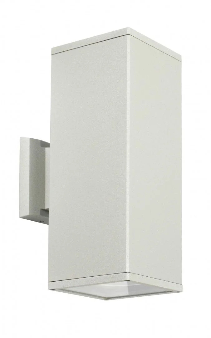 Venkovní nástěnné svítidlo šedá trubka obdélníková 30 cm nahoře dole Su-ma