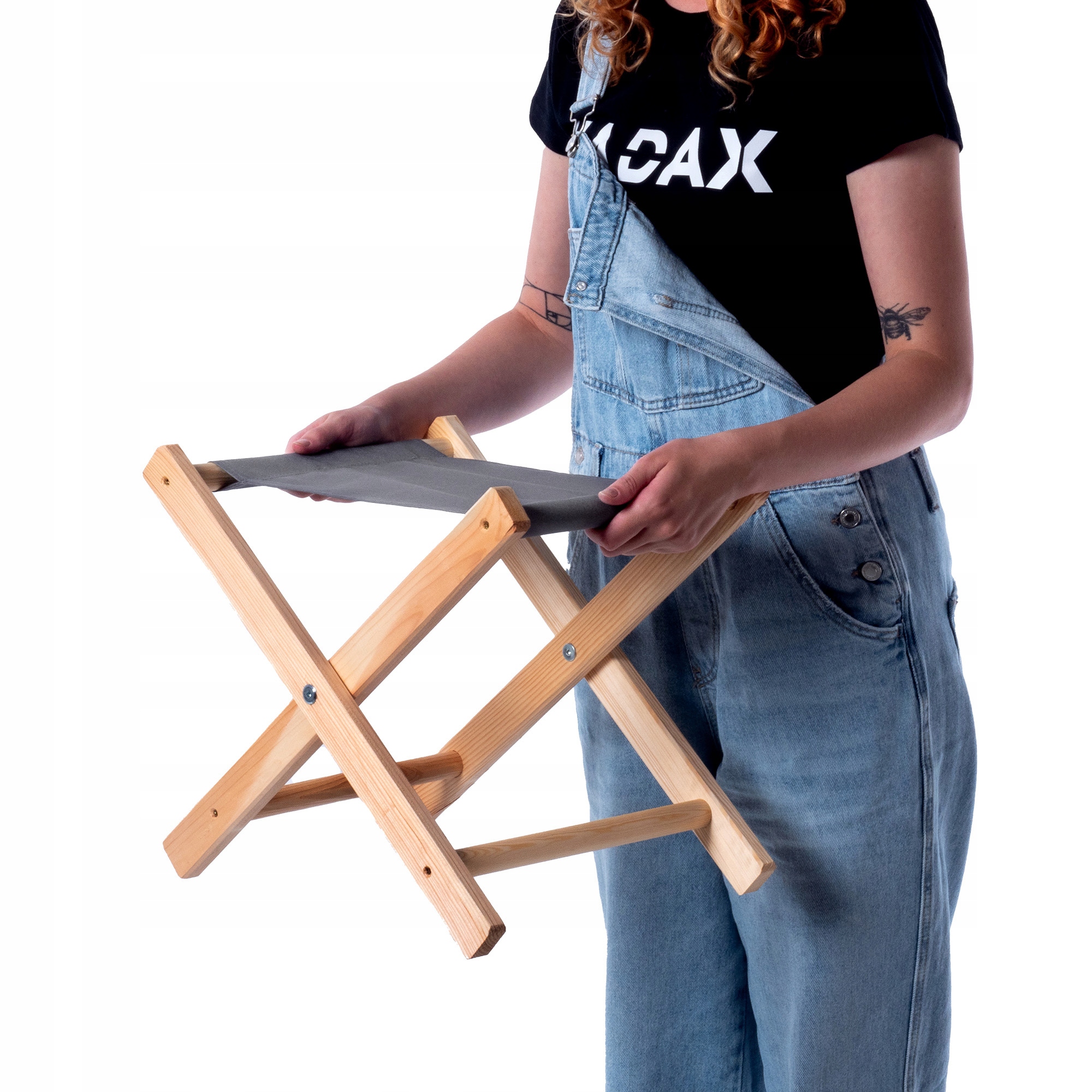 TABORET SKŁADANY DREWNIANY STOŁEK 40x31cm Stan opakowania oryginalne