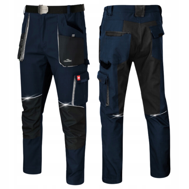 Pánské ochranné montérkové pracovní kalhoty Silné elastické Stretch Slim 46