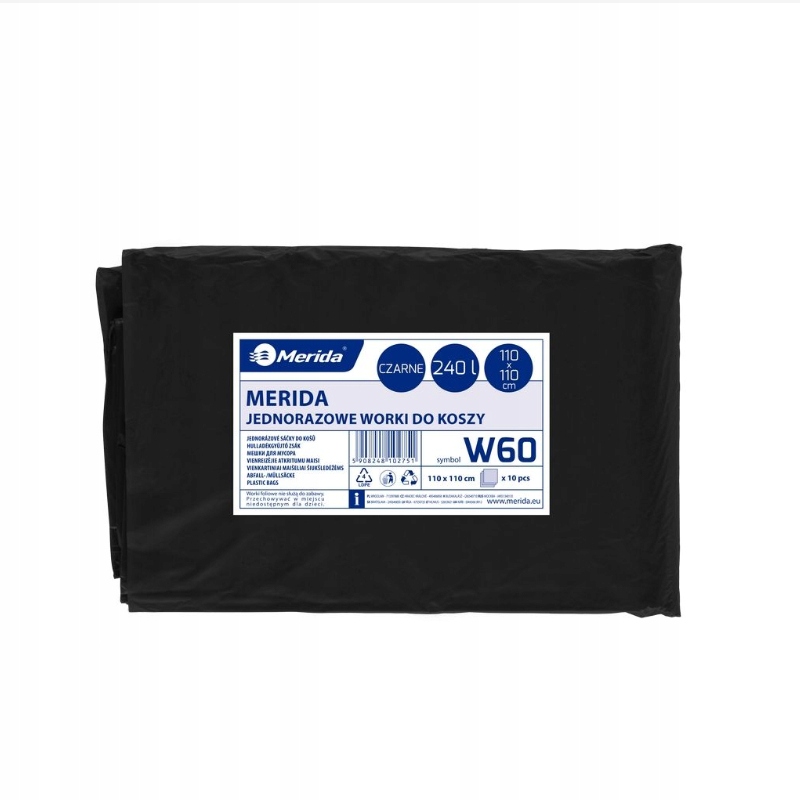 

Merida Worki Na Śmieci 240 L Czarne Mocne 10 Sztuk