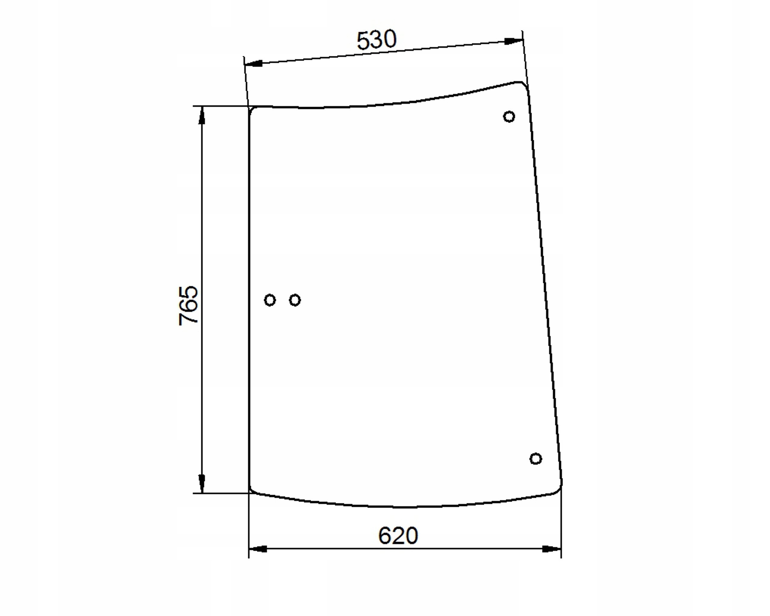 sklo Fendt Farmer Favorit Vario boční levé