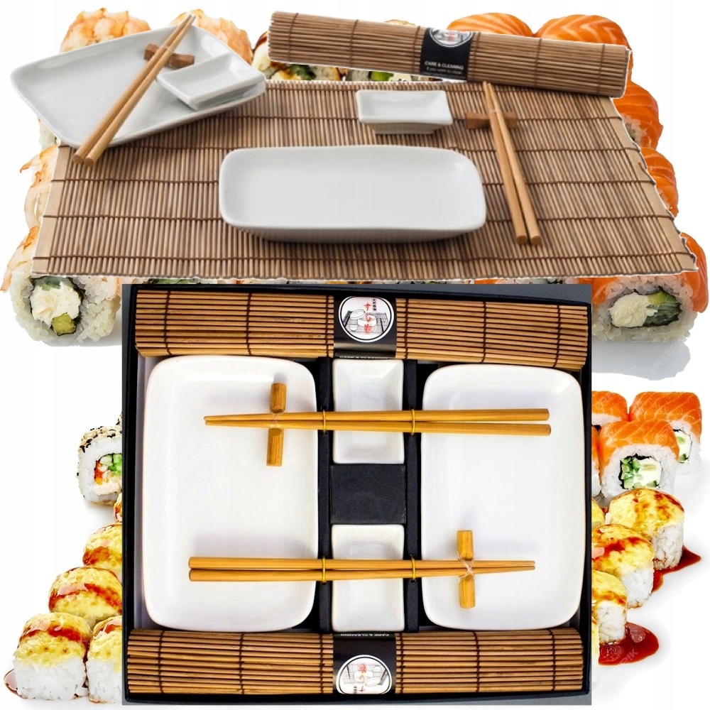 Levně Sada keramiky na sushi Hnědá pro 2 osoby Ideální jako Dárek Proorient