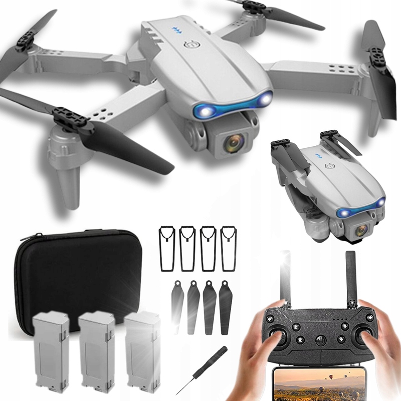 Dron 2x Kamera 4K Zawis 500M Unikanie Przeszkód Wifi Futerał