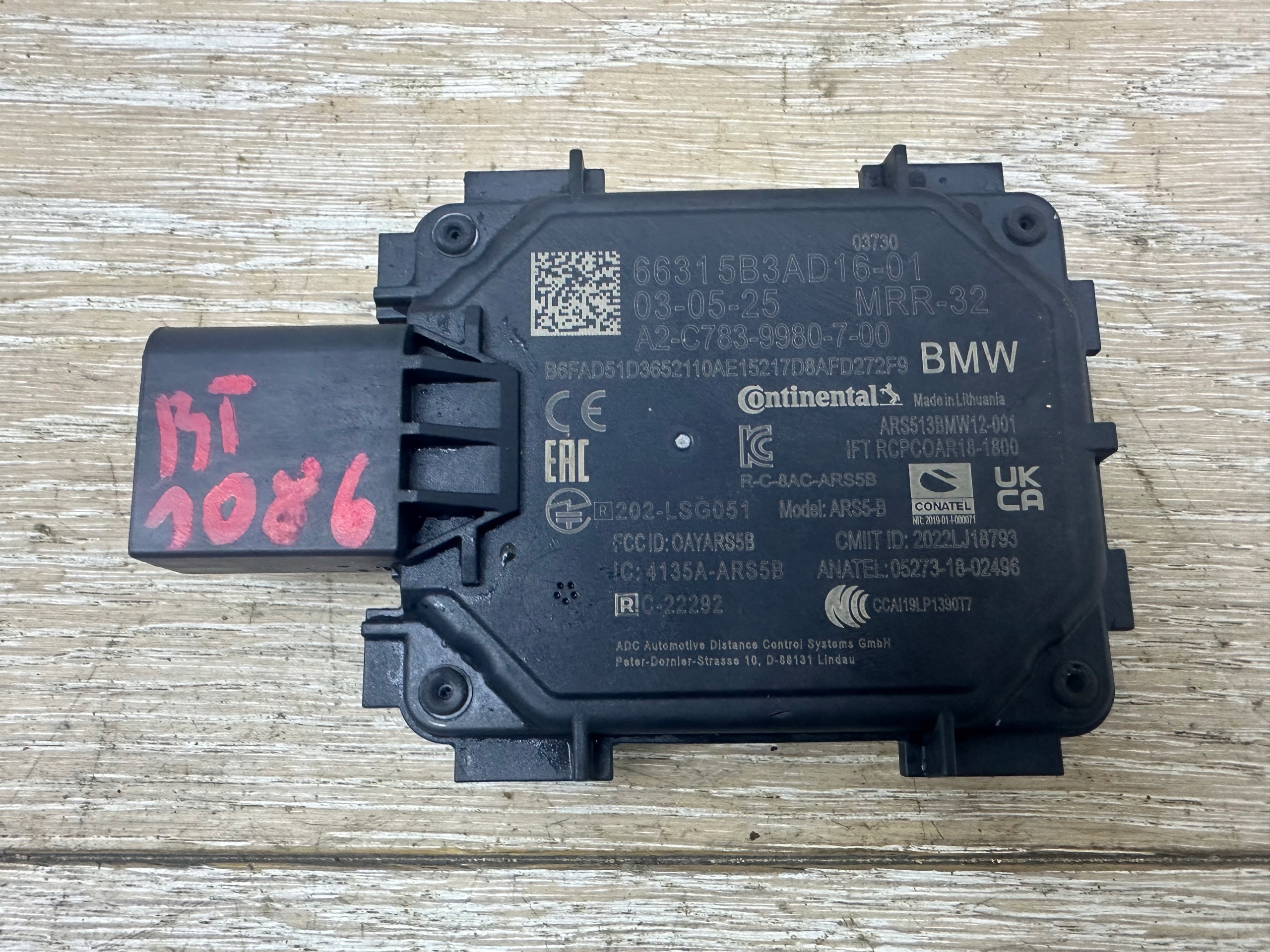 neu Original Radar BMW MRR-32 ARS5-B | 5B3AD16 | ACC / Distronic