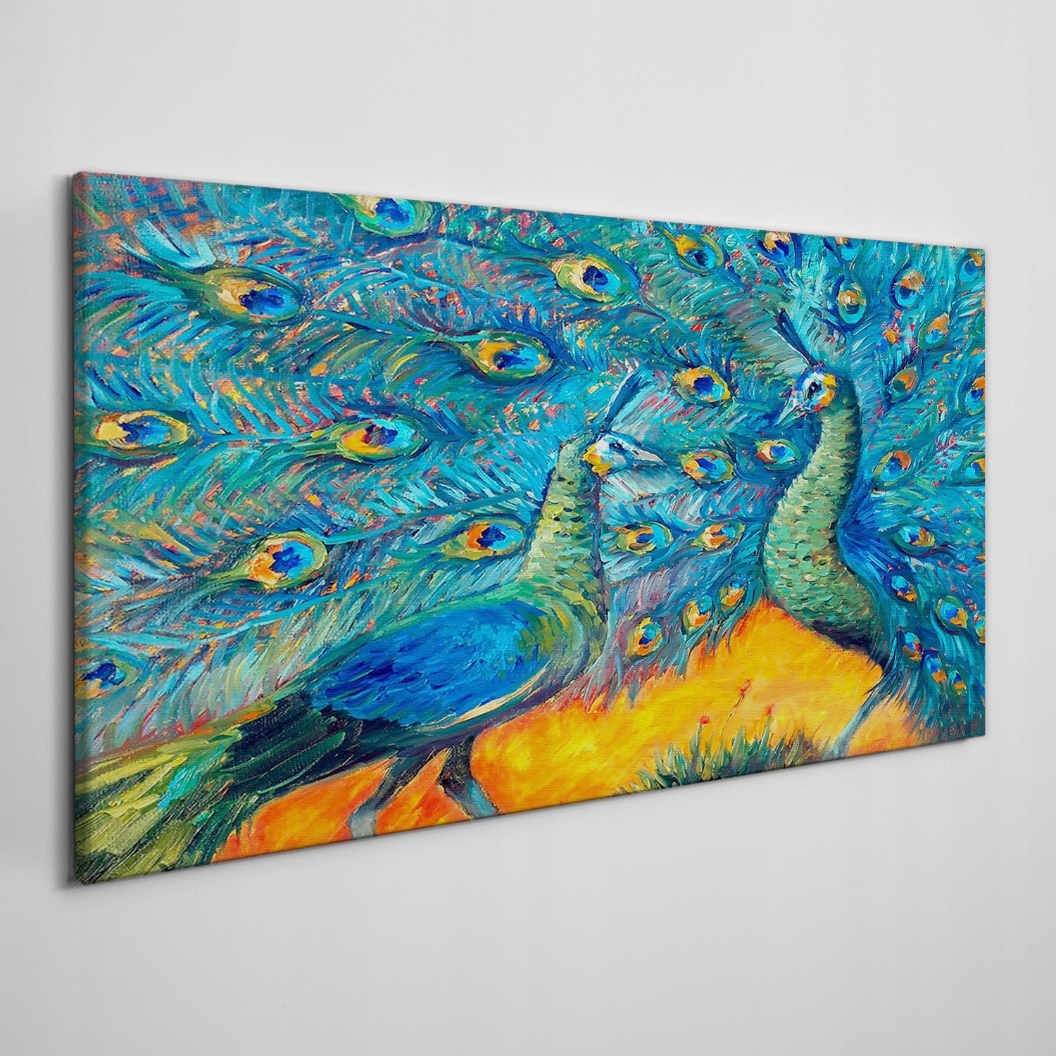 

Obraz na płótnie Zwierzęta ptaki pawie 140x70 cm