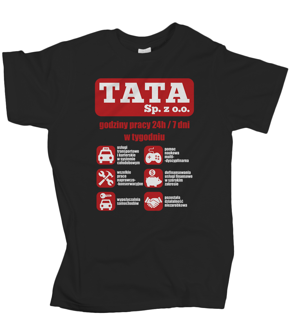 

Koszulka męska Tata Sp spółka zoo prezent 3XL