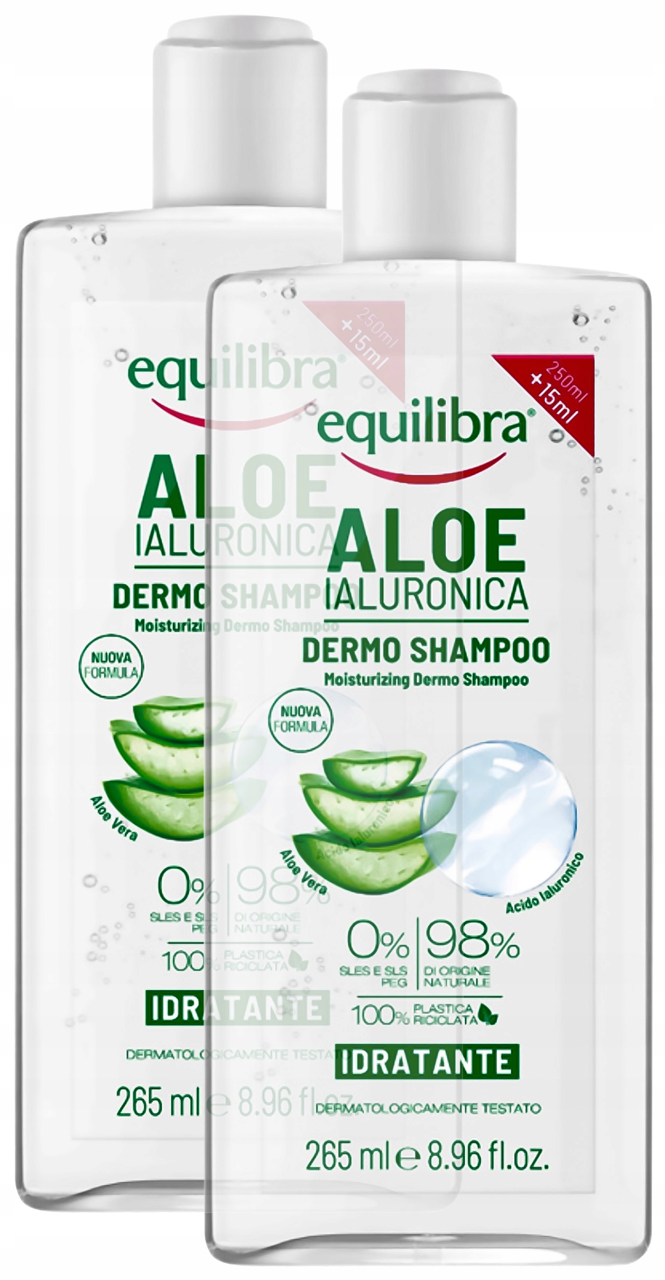 SZAMPON ALOESOWY Z KWASEM HIALURONOWYM 2x265ML