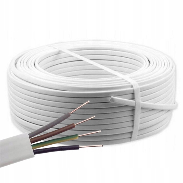 Plochý instalační kabel Ydyp 4x1,5 Elpar Polská Výroba Rolka 100M
