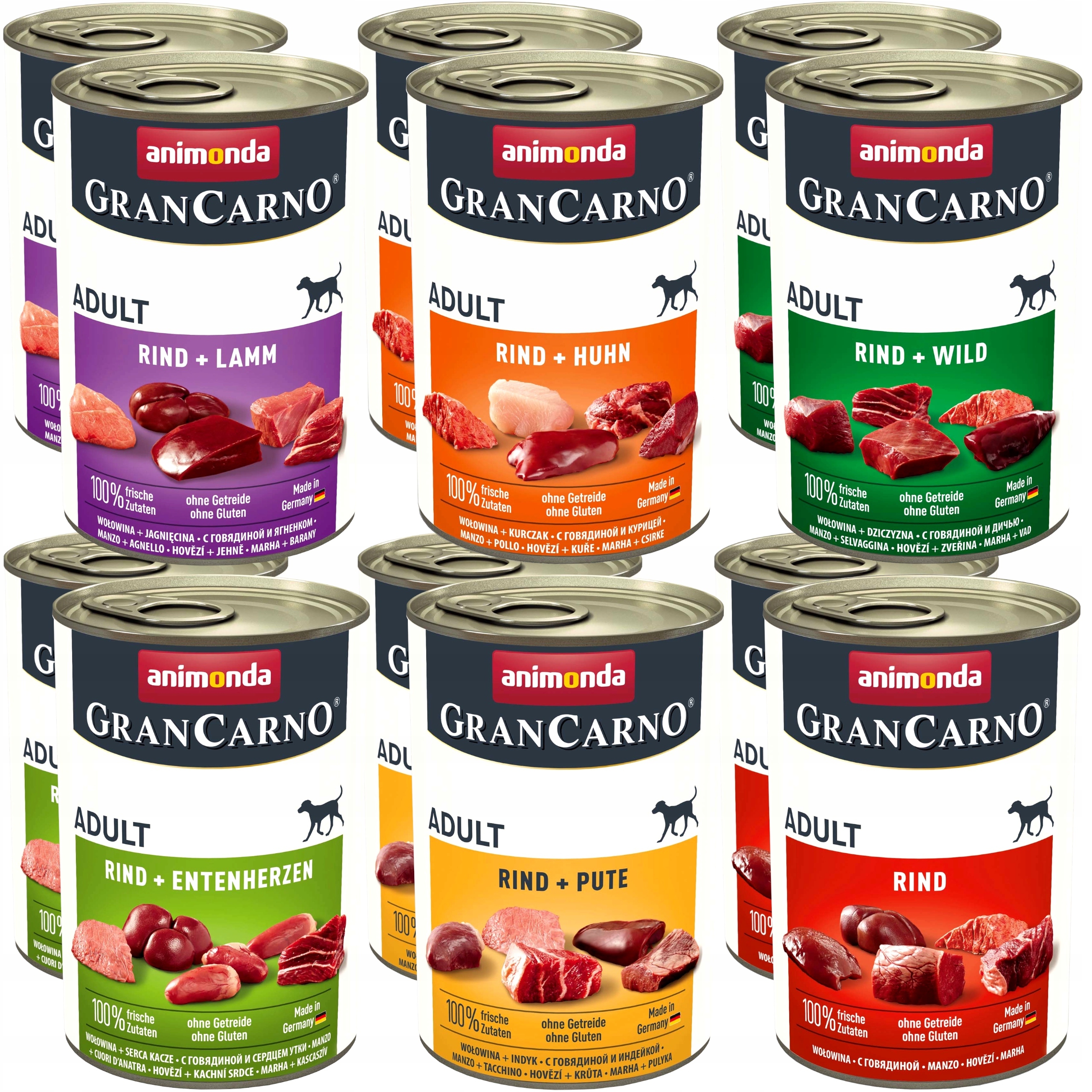 Levně Animonda GranCarno Adult krmivo pro psy MIX Chutí 12 x 400 g