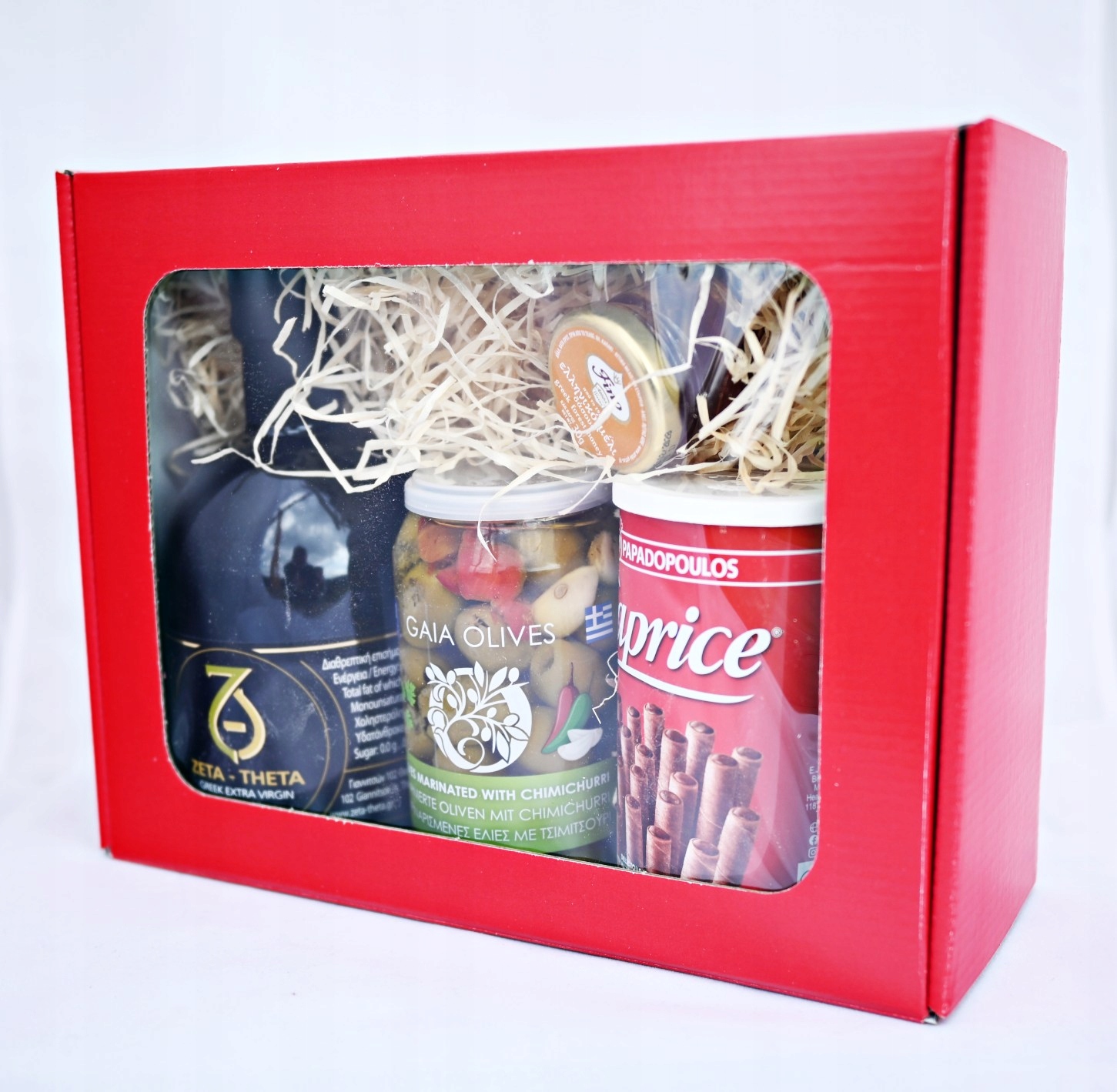 Zestaw Prezentowy Box Grecki z oliwą, Caprice, oliwkami i miodem Premium