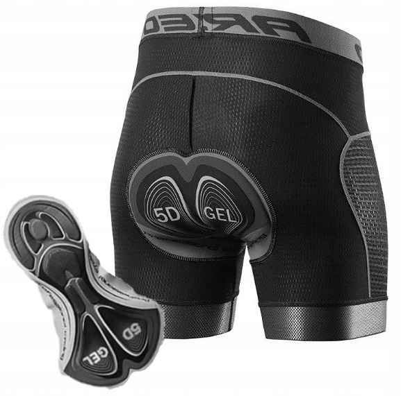 SZORTY SPODENKI ROWEROWE BOKSERKI KOLARSKIE MĘSKIE Z WKŁADKĄ CZARNE 5D XXL Kod producenta 1062526471