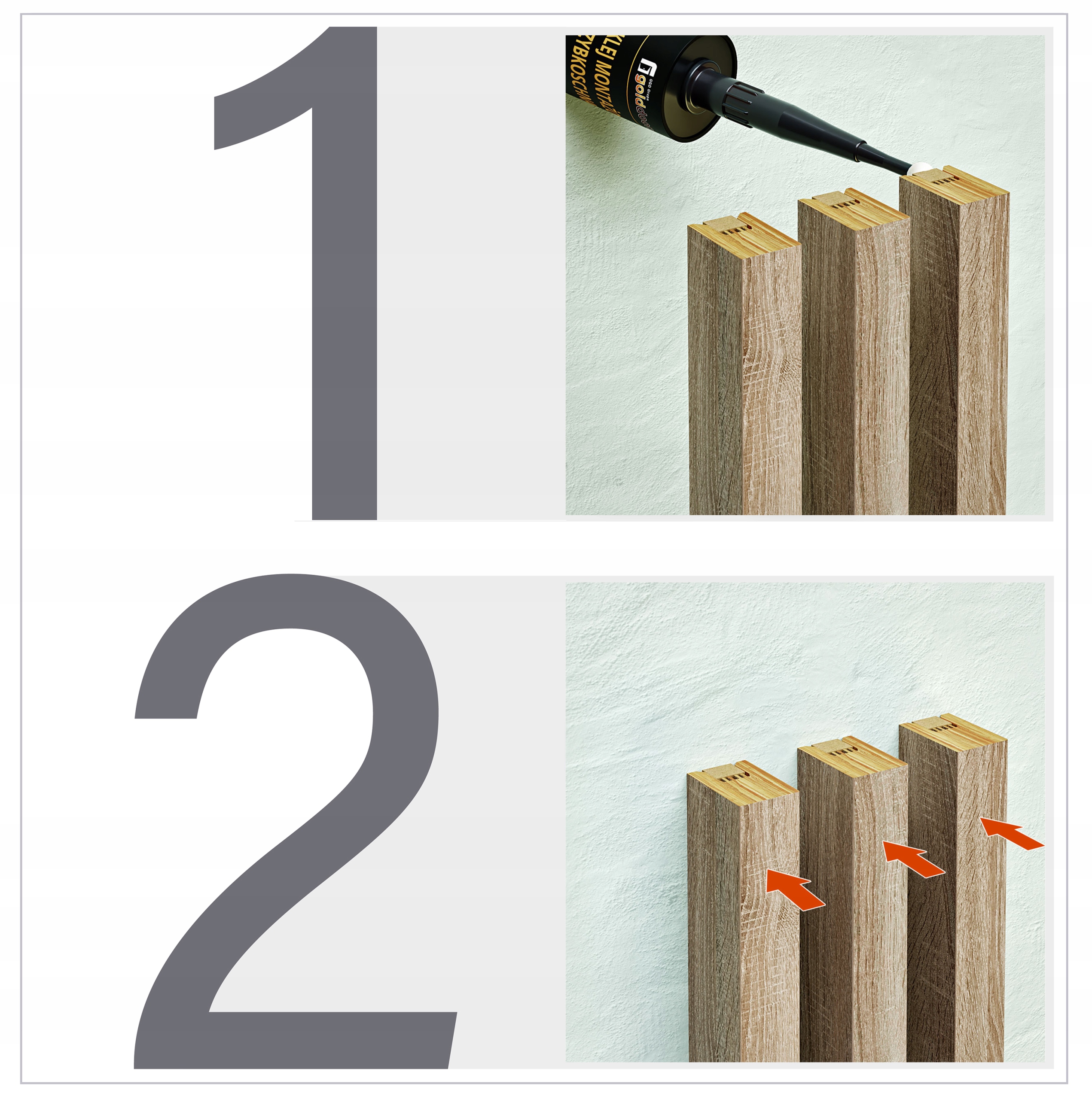 KLEJ MONTAŻOWY DO LISTWA PRZYPODŁOGOWA BIAŁA MDF LAMEL PŁYTA Marka Golddoor