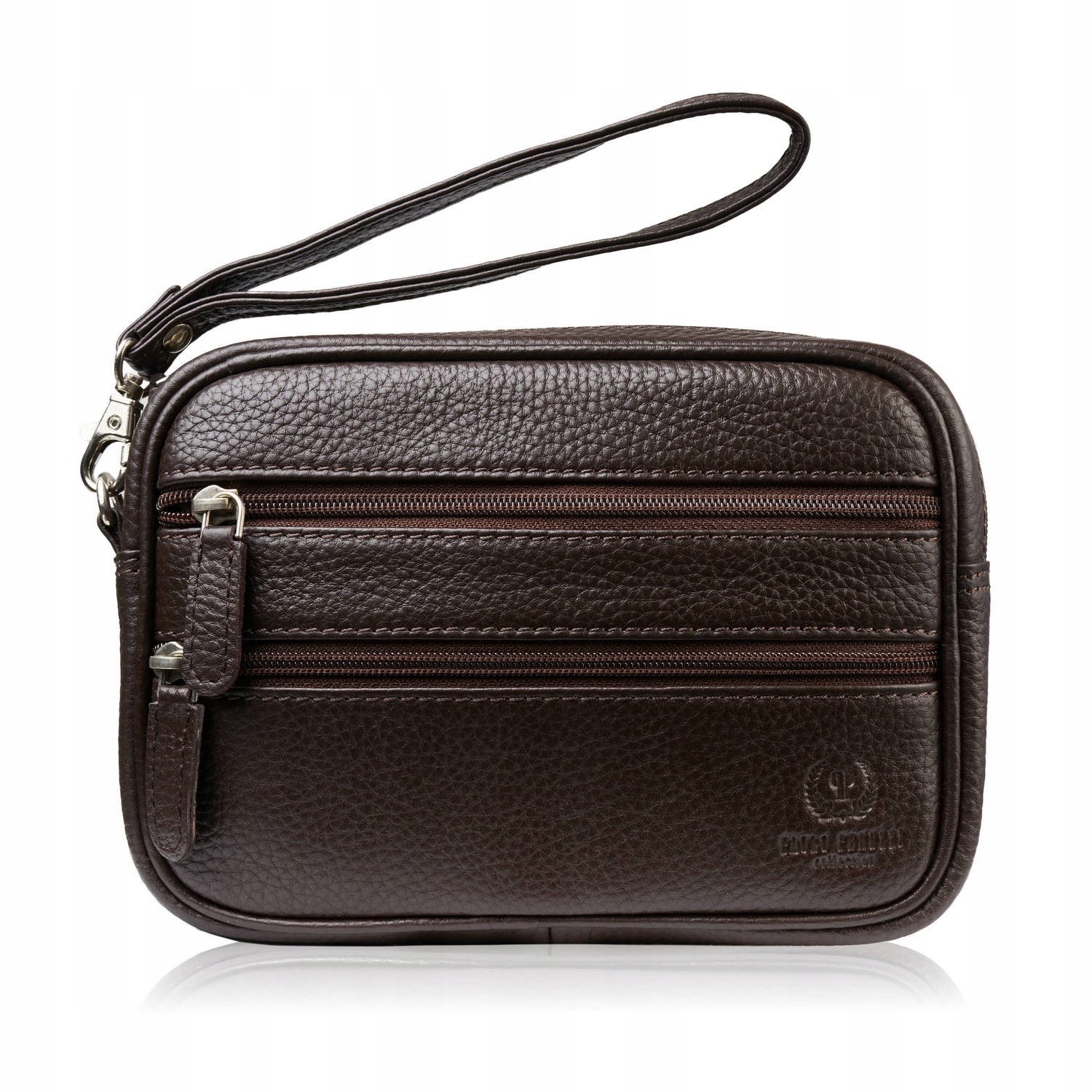 Pánská kožená taštička do ruky hnědá klasická Paolo Peruzzi