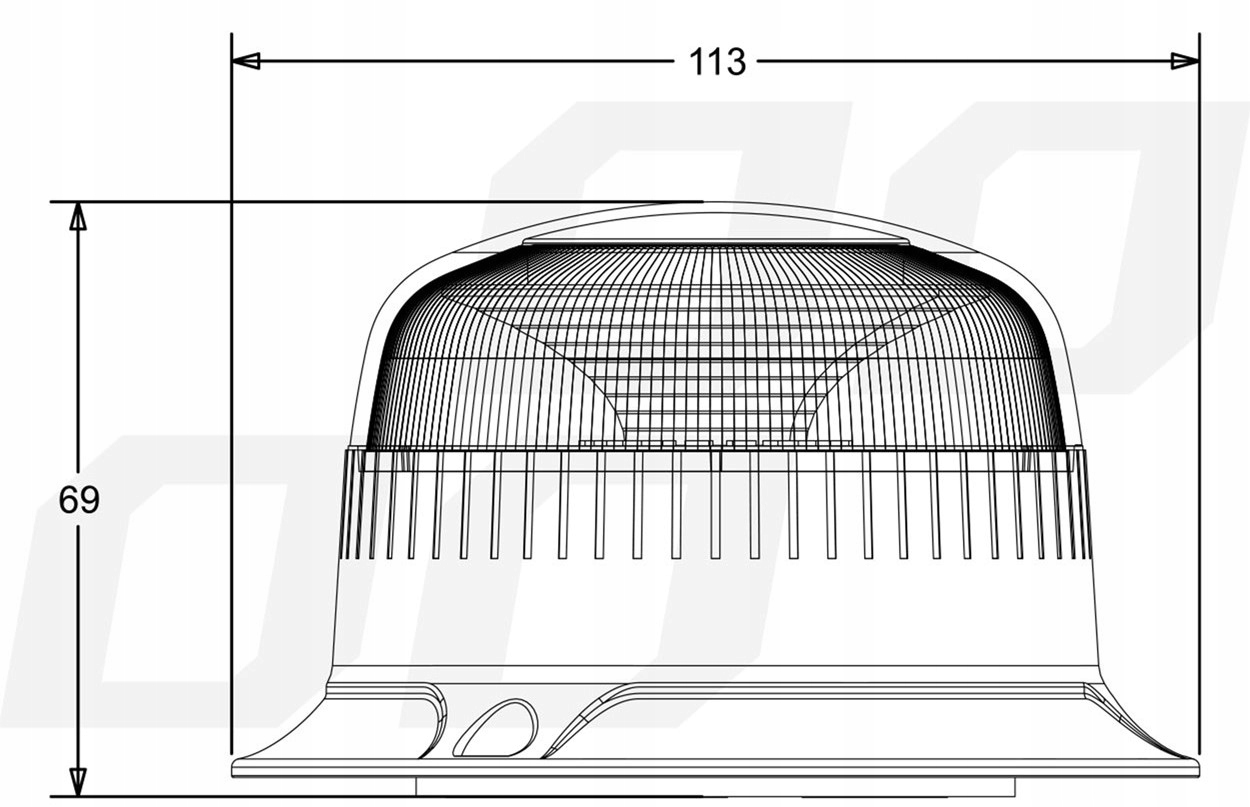 LAMPA BŁYSKOWA OSTRZEGAWCZA KOGUT 18xLED 12-24V E9 Źródło światła LED