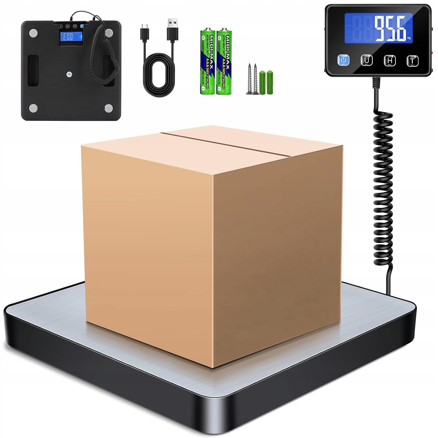 Elektronická Váha Vysoká Kvalita 200 Kg S LCD Blue Backlight H T 4 Jednotky