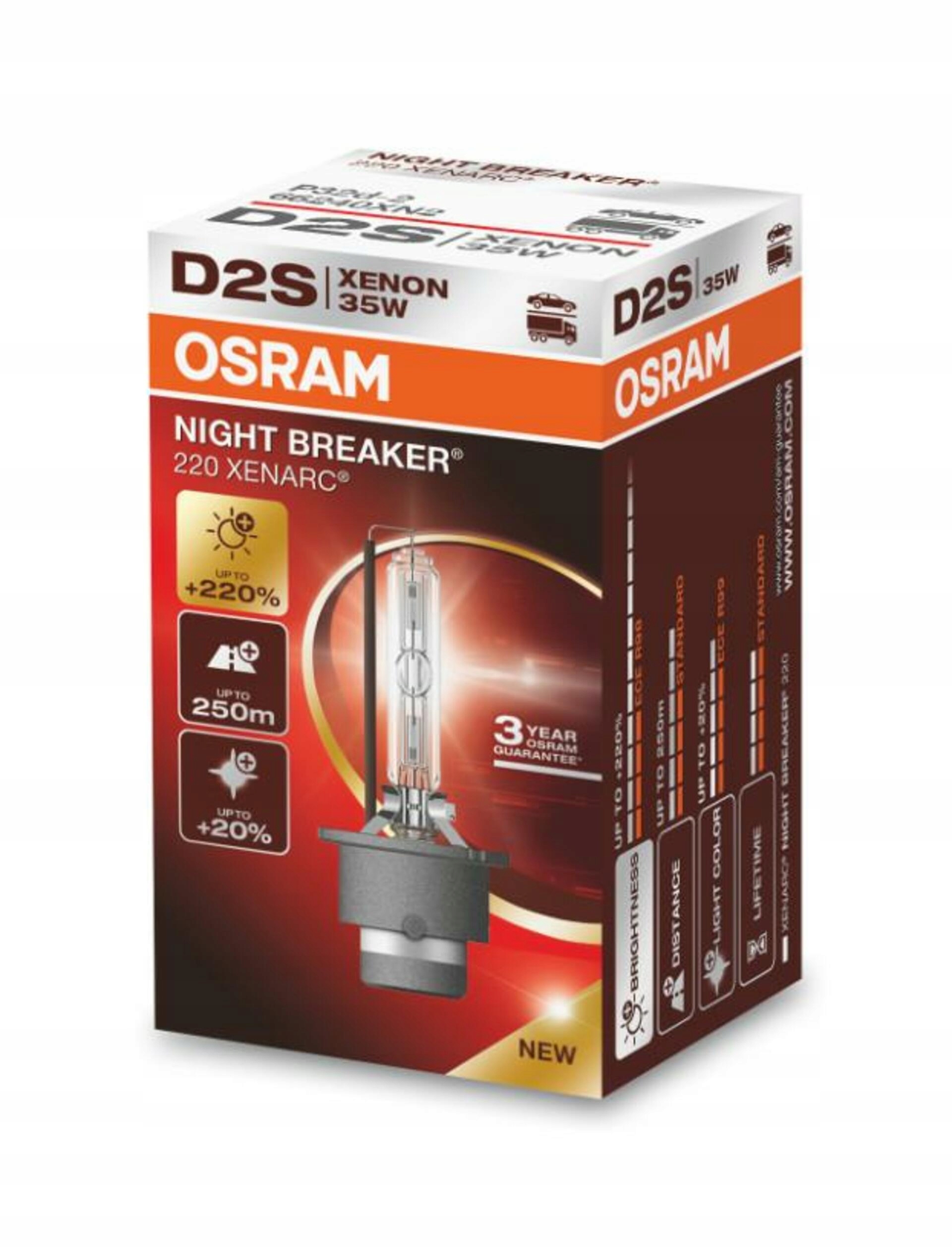 Osram D2S 35W Xenarc Night Breaker Laser +220% 1ks 66240XN2