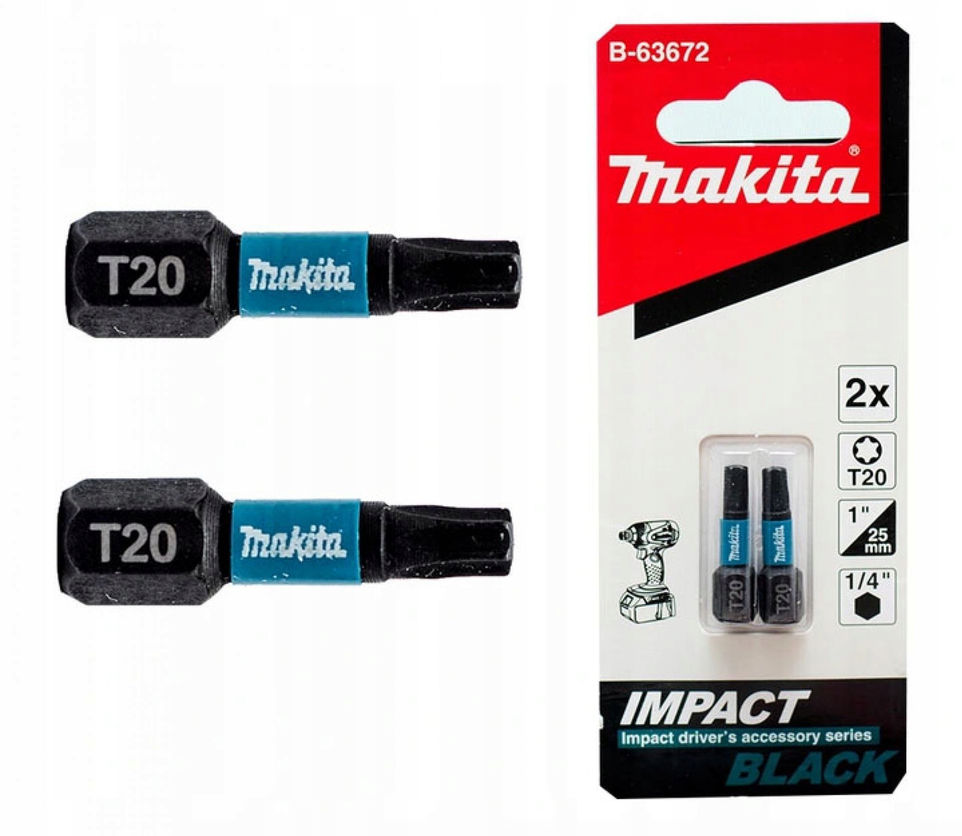 

Makita Końcówka Wkrętakowa Udarowa T20 25mm 2szt.