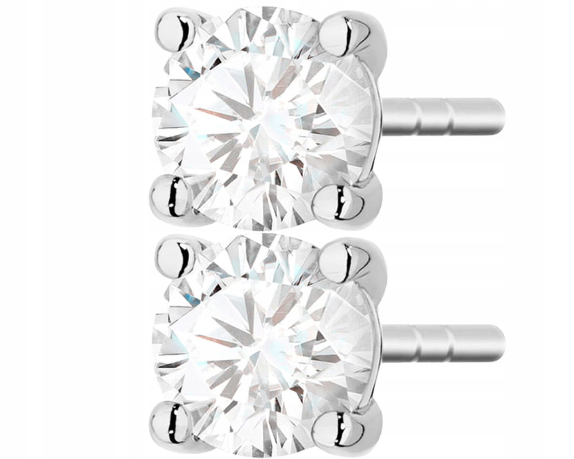 Zlaté Náušnice S Diamanty 0,60 KArátové Bílé Zlato Gravírování Dárek s gravírováním