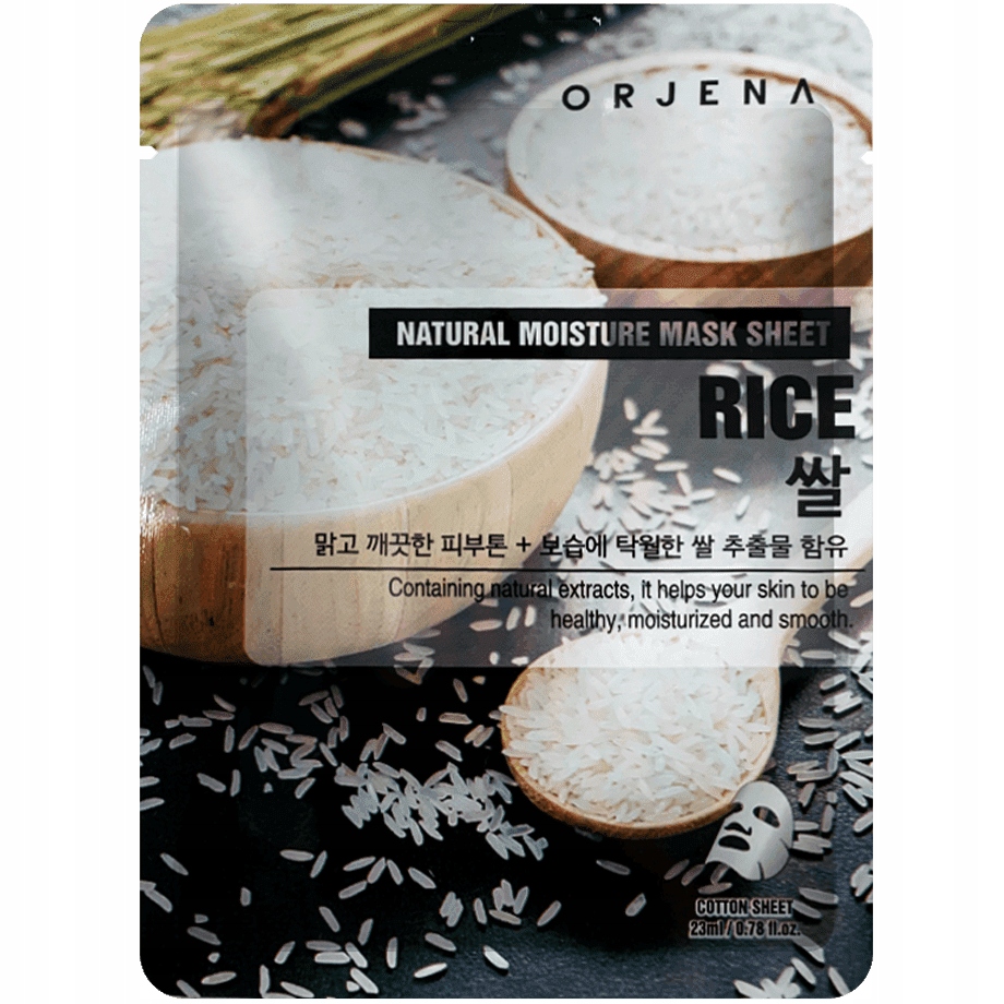 

Orjena Rozświetlająca maska w płachcie z ryżu