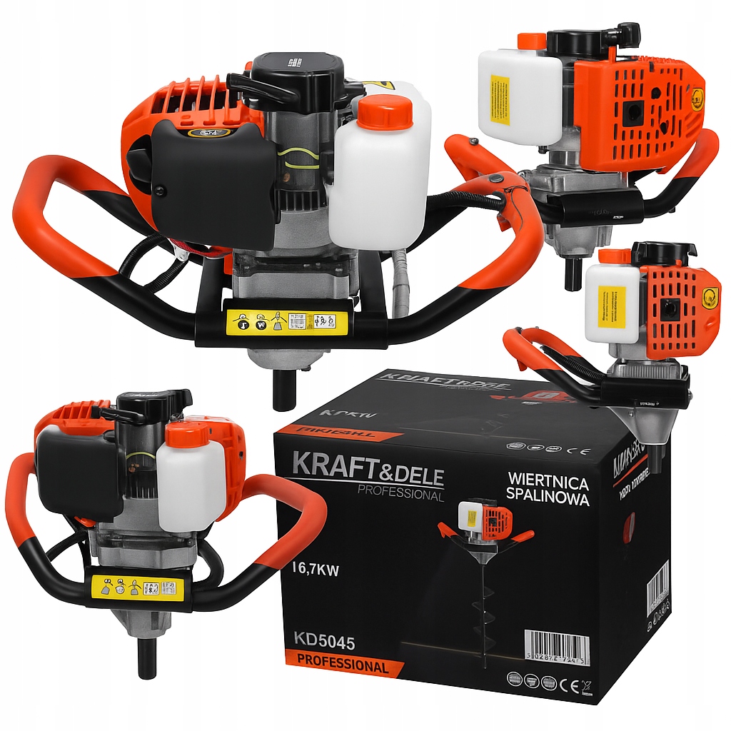 6,7 kW benzīna urbjmašīna, izturīga