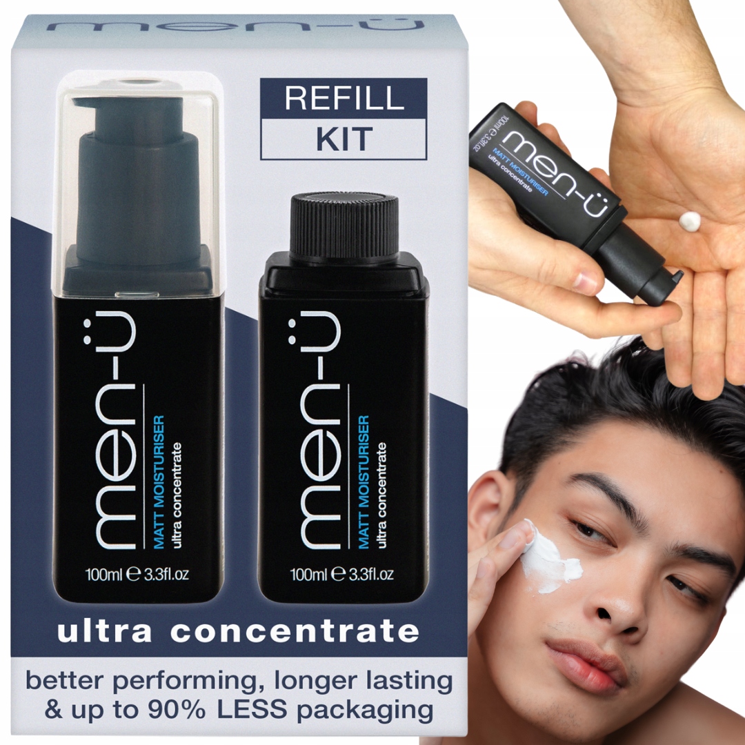 Matující hydratační krém na obličej doplněk Men-u Refill Kit 2x100 ml