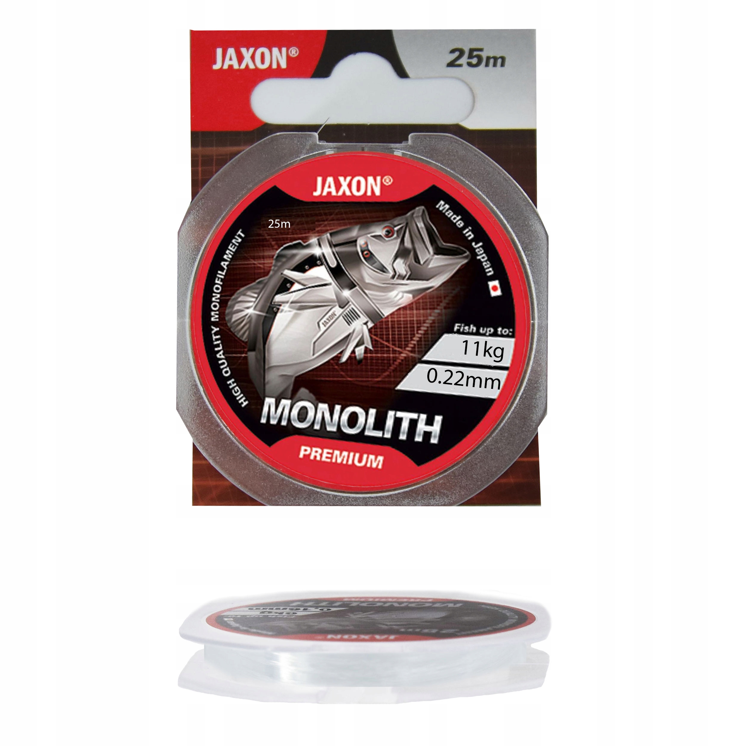 

Żyłka Jaxon Monolith Premium 0,22 mm 25 m