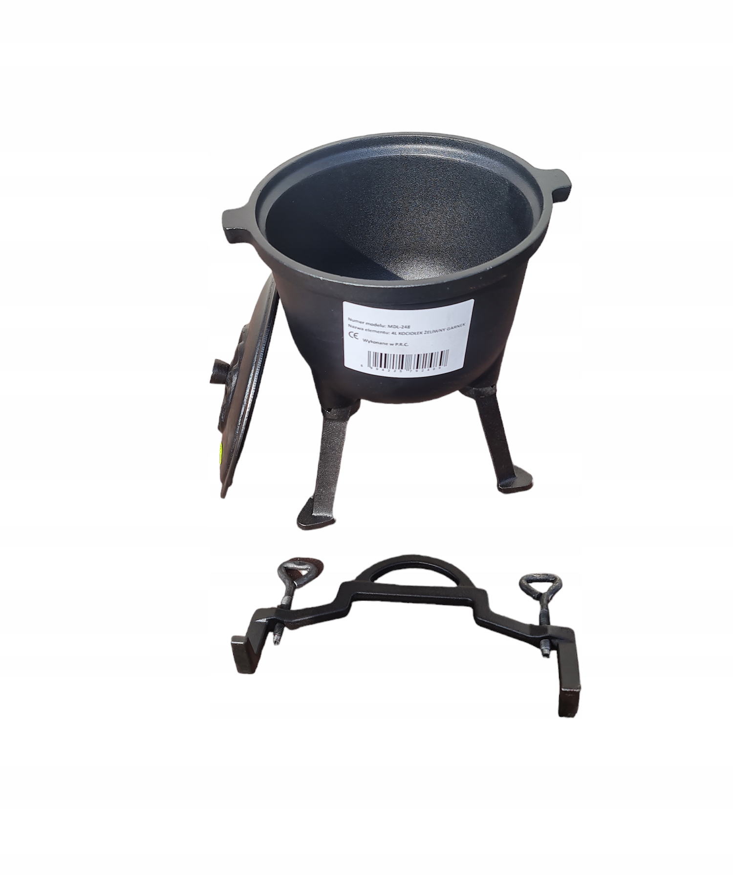 KOCIOŁEK ŻELIWNY 4L CZARNY