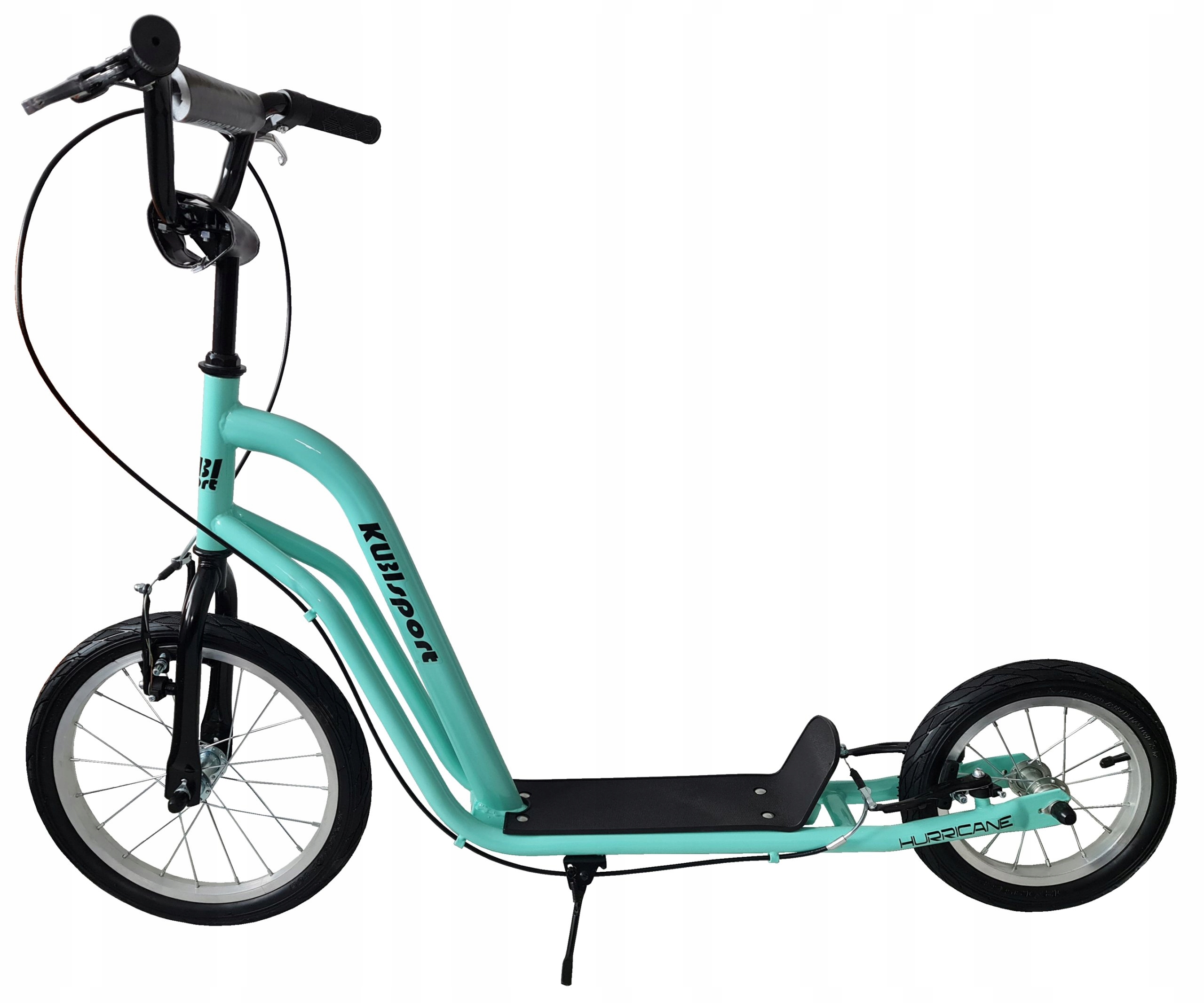 Koloběžka s nafukovacími koly 16/12" Hurricane tyrkysová