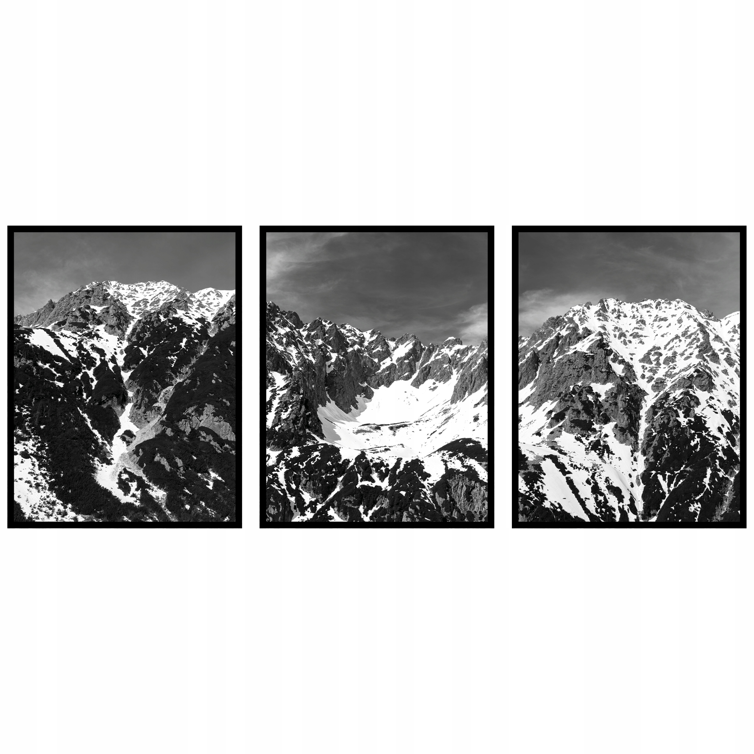 Zakopané Tatry Krajina hory Plagáty 3ks 60x90cm triptych panoráma hôr